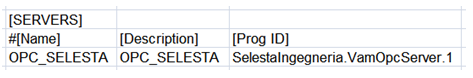 Servers Section (When Not Used Fields Are Collapsed)