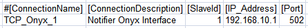 Connections Section (When Not Used Fields Are Collapsed)