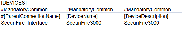 Devices Section (When Not Used Fields Are Collapsed)
